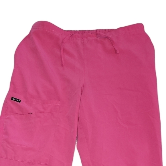 Jockey pink scrub pants size small elastic waistband, drawstring, super comfy - Picture 8 of 8